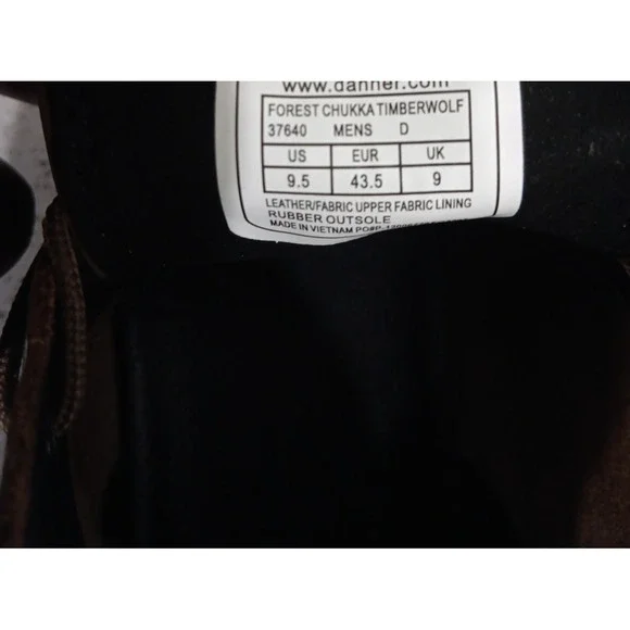 Danner Forest Chukka Bracken Leather Boots Men's 9.5 D Brown Rubber Sole Work - Picture 10 of 10